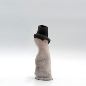 Vaso in ceramica Raku - Ikebana - oggetto Raku design