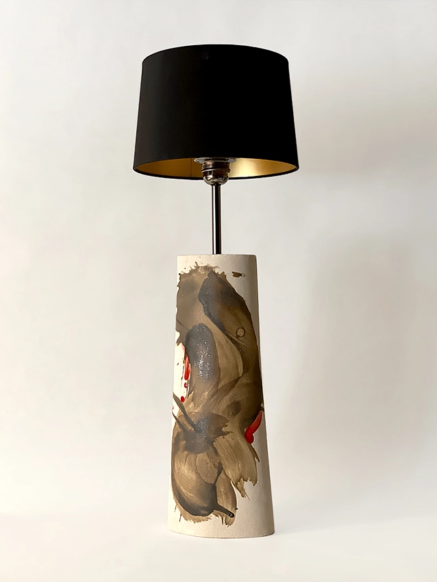 Lampada in ceramica raku collectible design Collectible lamp design limited edition Made in Italy