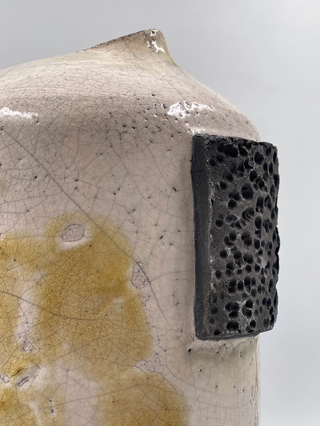 Vaso in ceramica Raku Made in Italy - Particolare